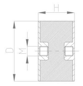 JNDE型<a href='http://www.yndfyj.cn' target='_blank'><u>橡膠減震器</u></a>結(jié)構(gòu)